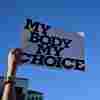 Pro-choice protesters gather in Scottsdale, Arizona.